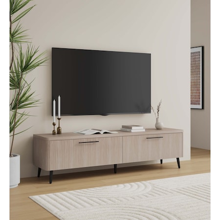 Manhattan Comfort Jodie TV Stand in Whitewashed Oak TV003-OK